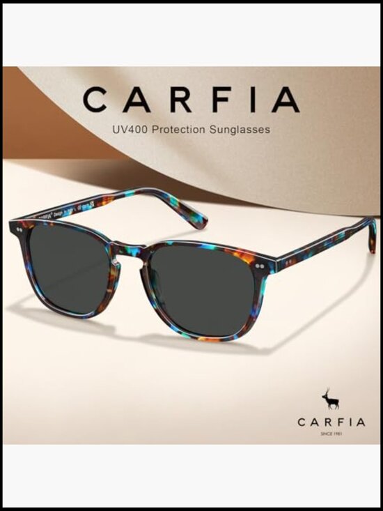 Retro Square Handcrafted Acetate Polarized UV400 Sunglasses for Small to Medium main image 6